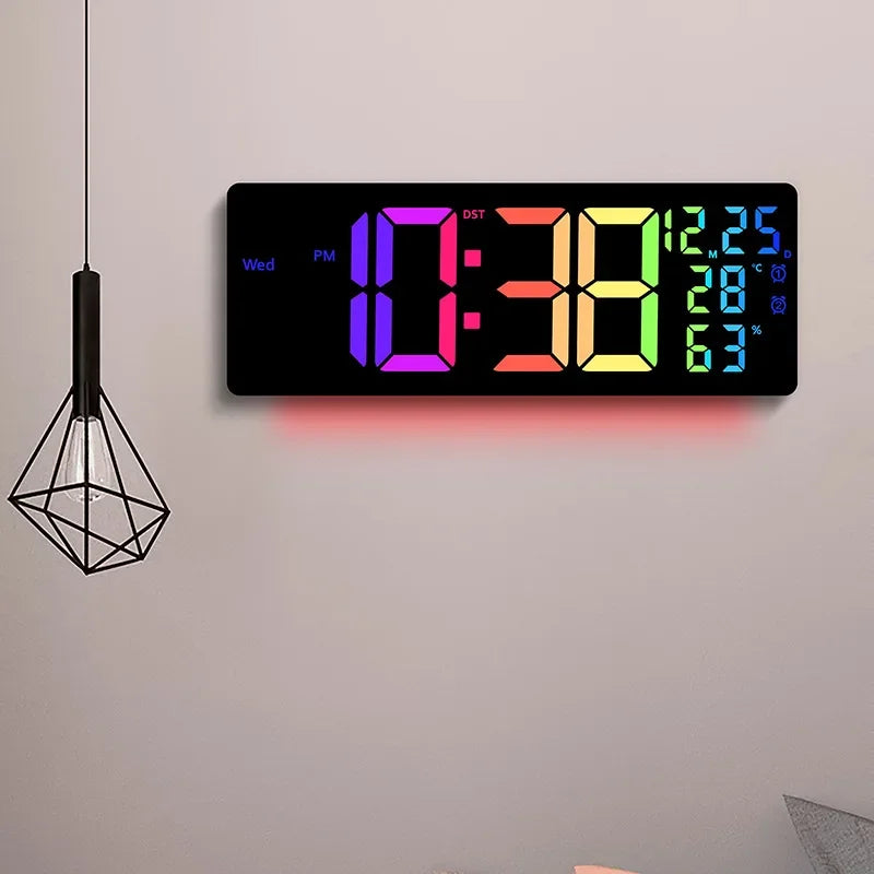RGB Digital Wall Clock