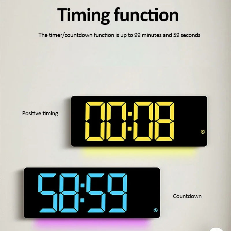 RGB Digital Wall Clock