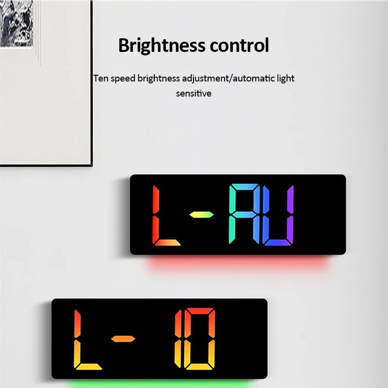 RGB Digital Wall Clock