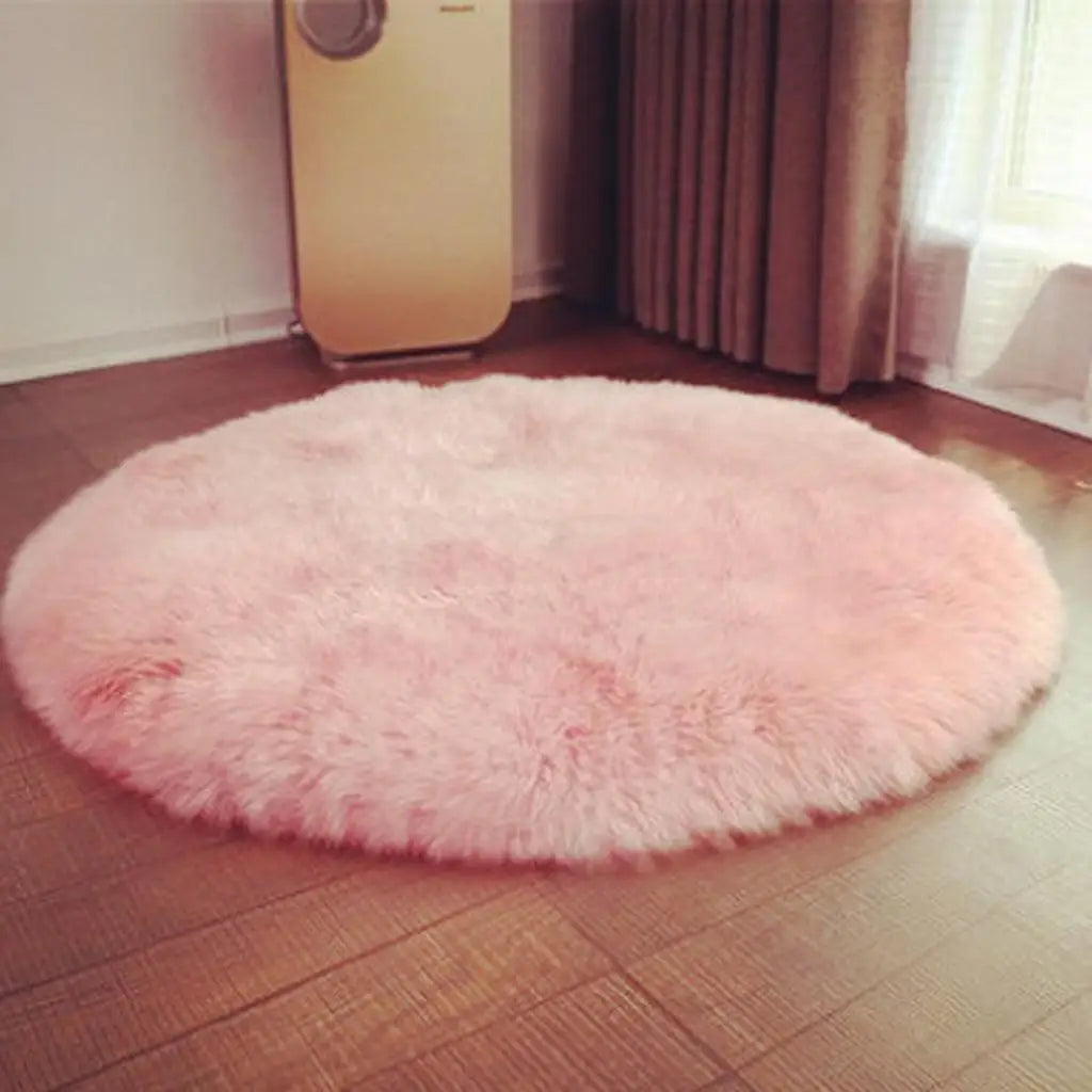 fityle Fashion Area Rug Soft Sheepskin Skin Faux Fur Fake Rug Mat Small Rugs Living Bedroom Window Bedside Home Decor