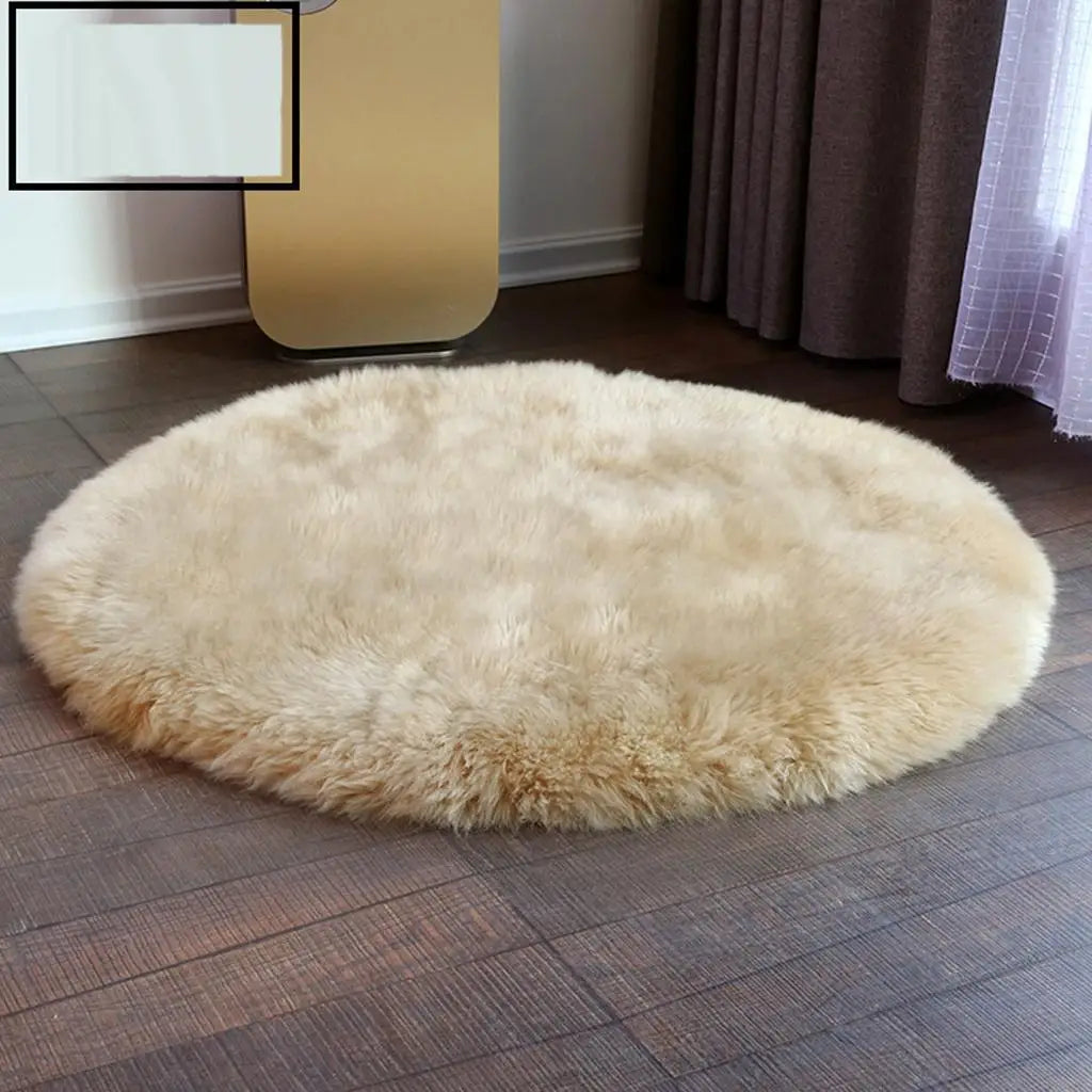 fityle Fashion Area Rug Soft Sheepskin Skin Faux Fur Fake Rug Mat Small Rugs Living Bedroom Window Bedside Home Decor