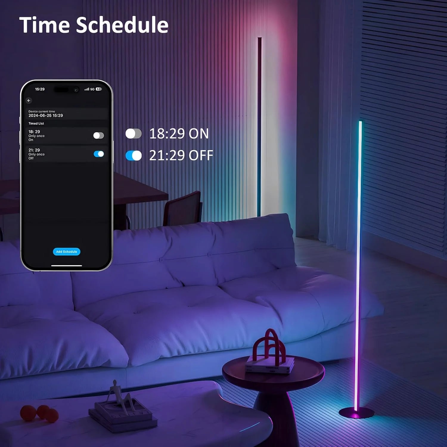RGB Corner Floor Lamp