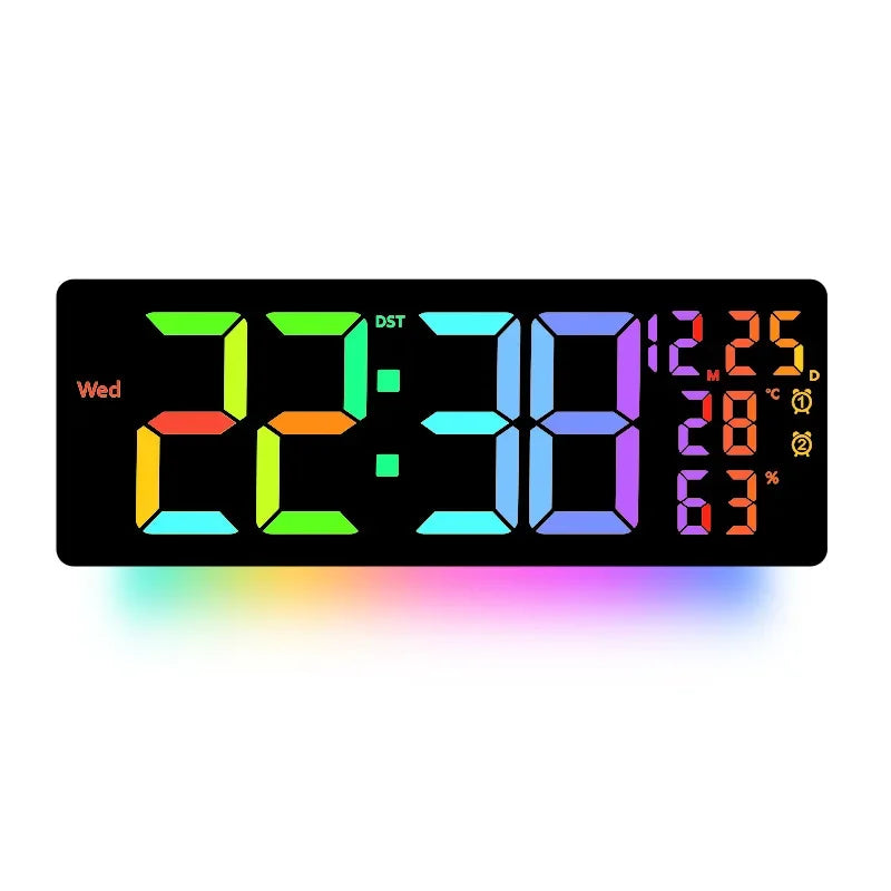 RGB Digital Wall Clock