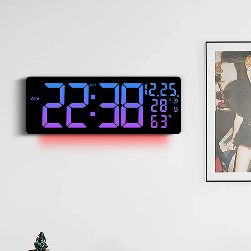 RGB Digital Wall Clock