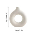 Nordic White Vase - Ceramic-Look Plastic for Modern Decor, Desktop & Living Room Flower Pot