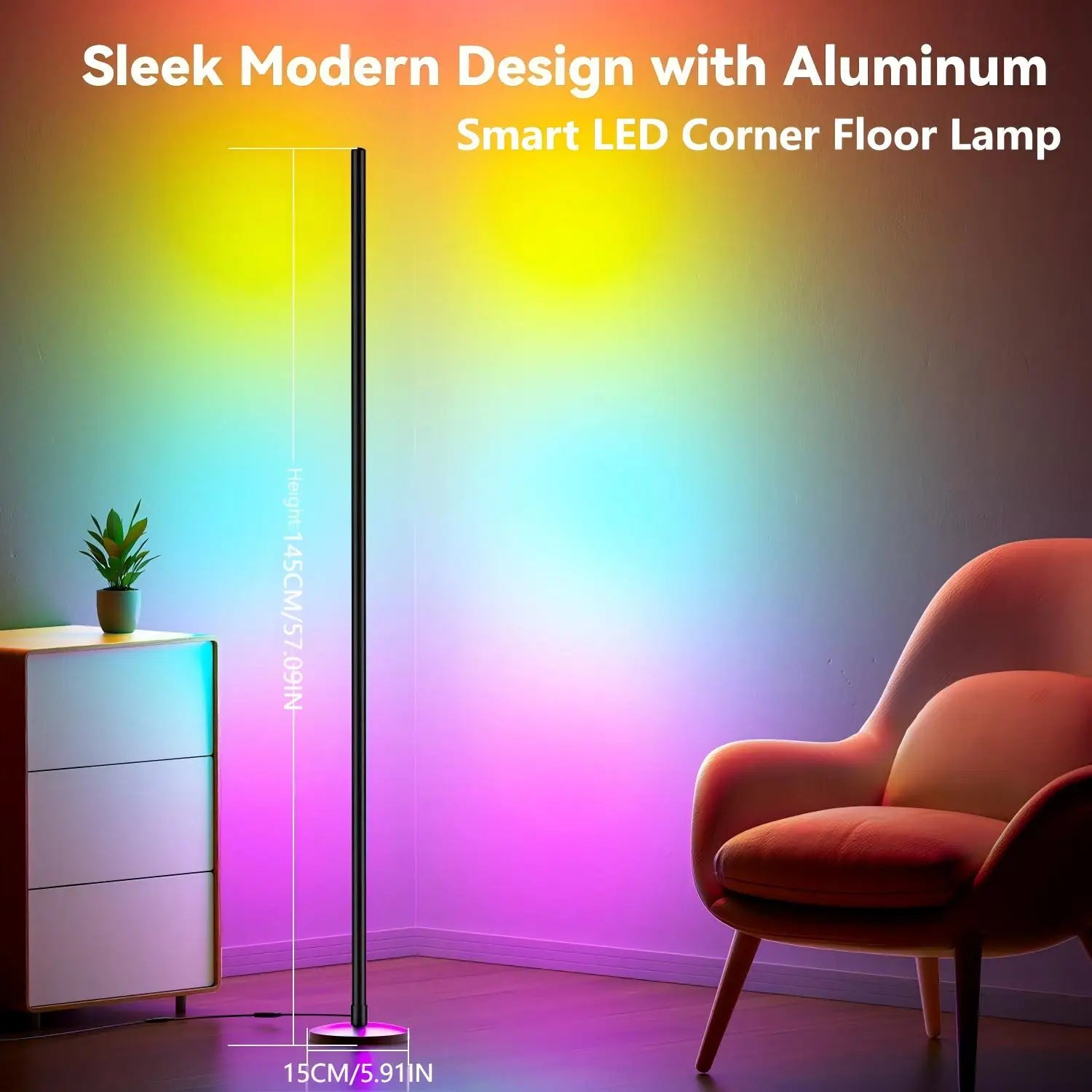 RGB Corner Floor Lamp